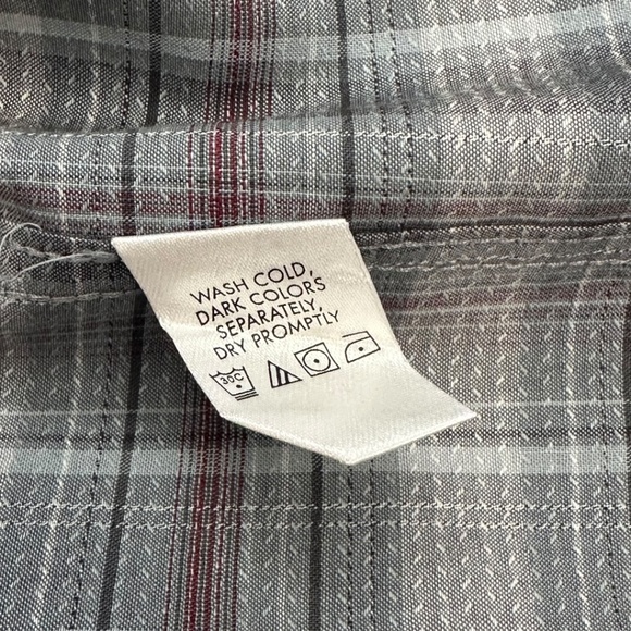 CALVIN KLEIN Plaid Business Casual Long Sleeve Button Down Shirt - Picture 12 of 12